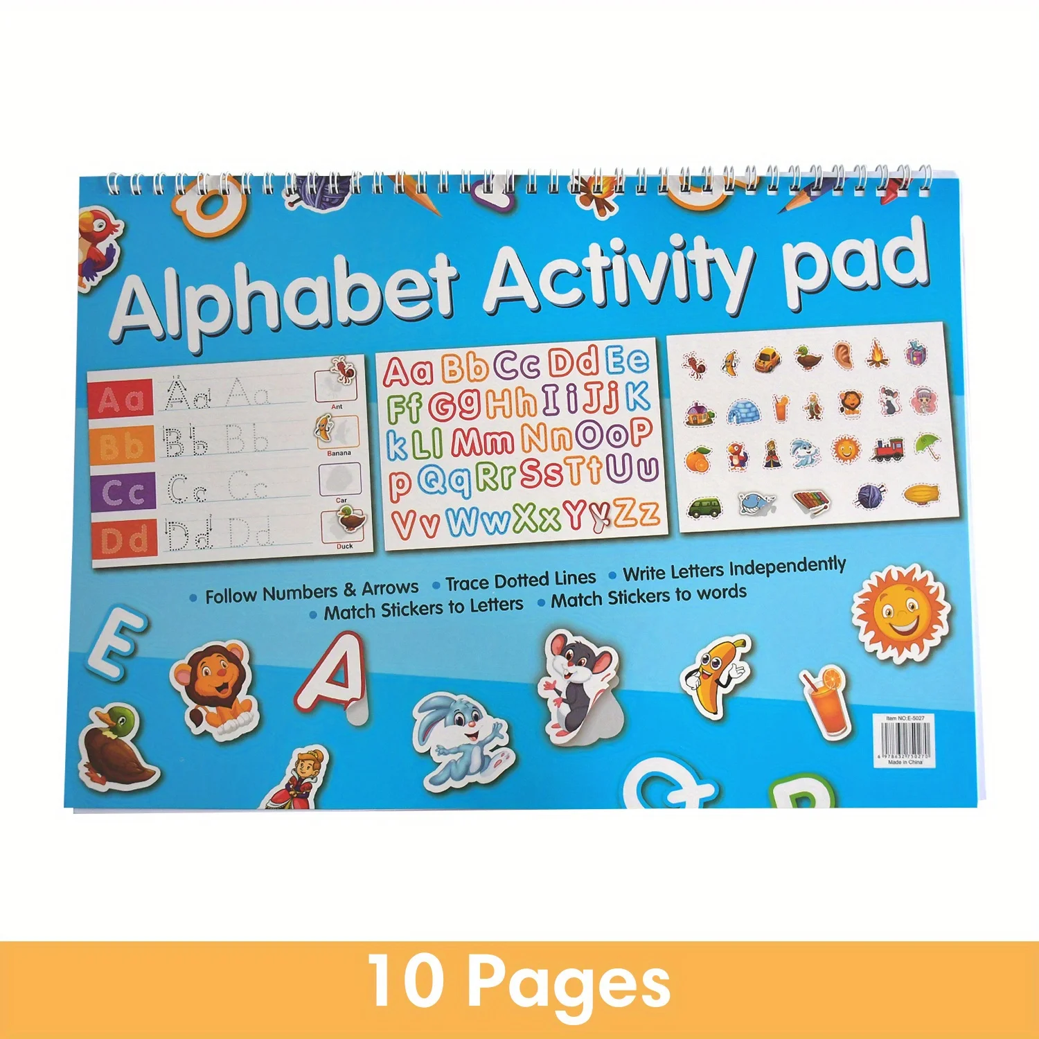 Alphabet Activity Workbook, Tracing and Match Game for Early Childhood Education Materials, Kindergarten Classroom Supplies