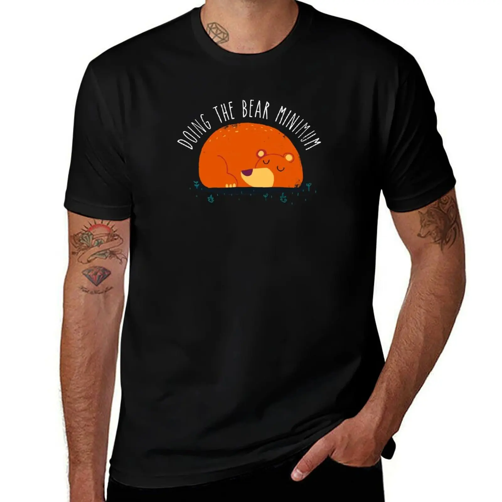 Bear Minimum T-Shirt Basic Short Sleeve Cotton Blend T-Shirt