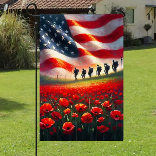 Memorial Day Remembrance Of Fallen American Flag Garden Flag