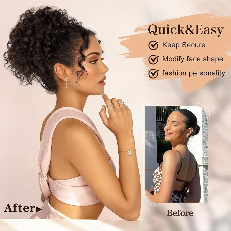 قطعة شعر مموجة برباط على شكل ذيل حصان بطول 8 بوصة للنساء ذوات البشرة السمراء، وصلة شعر صناعية سميكة وناعمة ذات مظهر طبيعي مثالية لداي