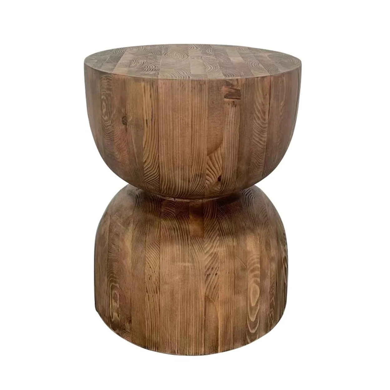 # Home Decoration Bubble Design Living Room Handcrafted Natural Rustic Small Round Stool Reclaimed Wood Side Table