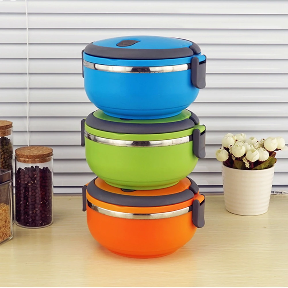 

Double Layer Lunch Box School Breakfast Stainless Steel Container Food Storage for Men Containers Insulated