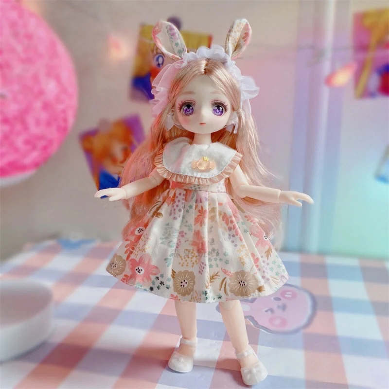 Mini Bambole con Vestiti BJD, Occhi 3D, Articolazioni Simulate, Scala 1/6, Giocattoli da Collezione con Giunti Rimovibili per Adulti