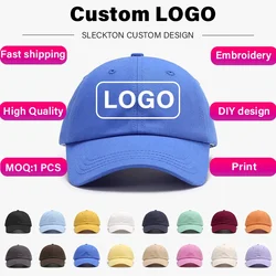 SLECKTON Custom Hat LOGO Bordado Boné de beisebol para mulheres e homens DIY Print Text Design Cap Summer Sun Hat Unisex Atacado