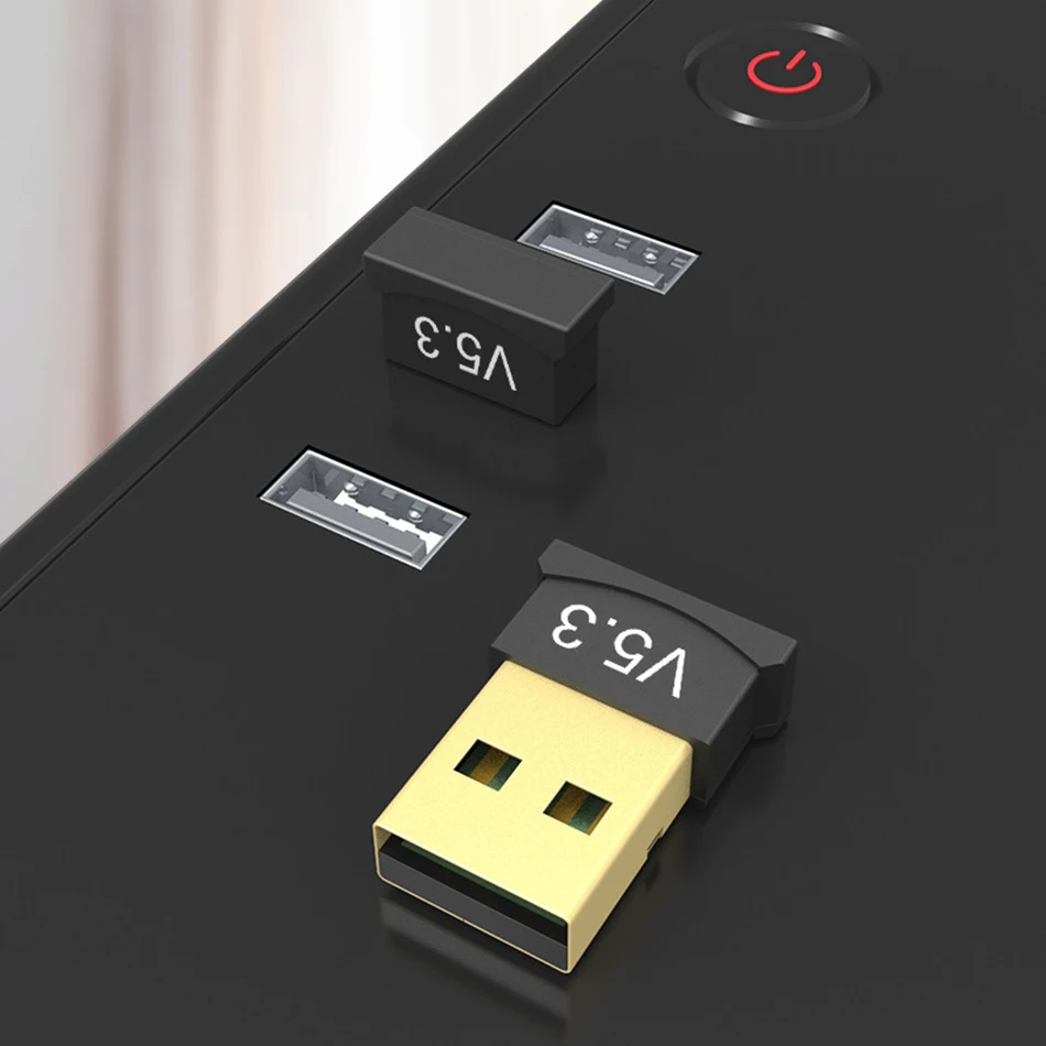 Creacube ワイヤレス USB アダプター Bluetooth 5.3 オーディオ ドングル トランスミッター レシーバー PC ラップトップ Windows 10/11用