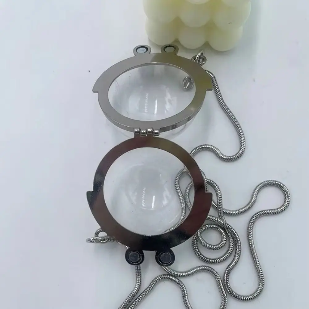 عرض المجوهرات شفافة كريستال الكرة حقيبة شبه دائرية صندوق مجوهرات صغير المفاتيح الحد الأدنى حقيبة للتخزين حقيبة سفر قلادة