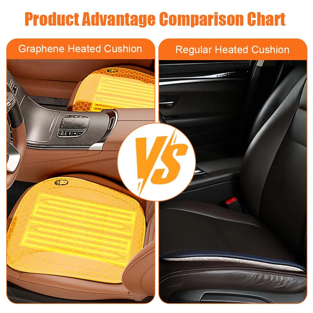 

12V/24V General Motors Heated Seat Cushion Graphene Intelligent Start Stop Fast Heating Suitable For Various Vehicle Seats