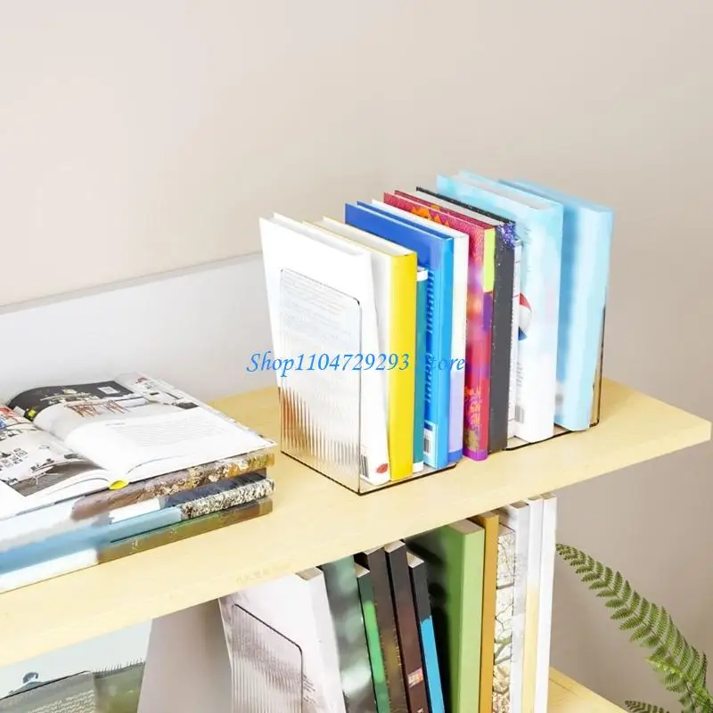 4 Pcs Book Holders Bookends Acrylic Bookends Decorative Bookends Book Stoppers 