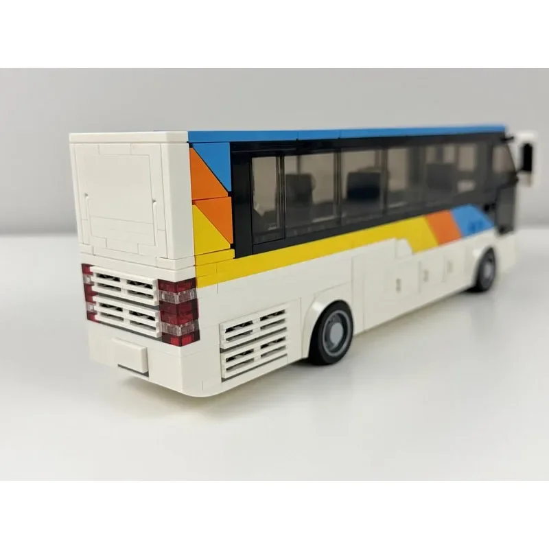 Traffic MOC-278551 Street Airport Passenger Transport Bus Building Block Model 530 Parts Birthday Christmas Custom Toy Gift