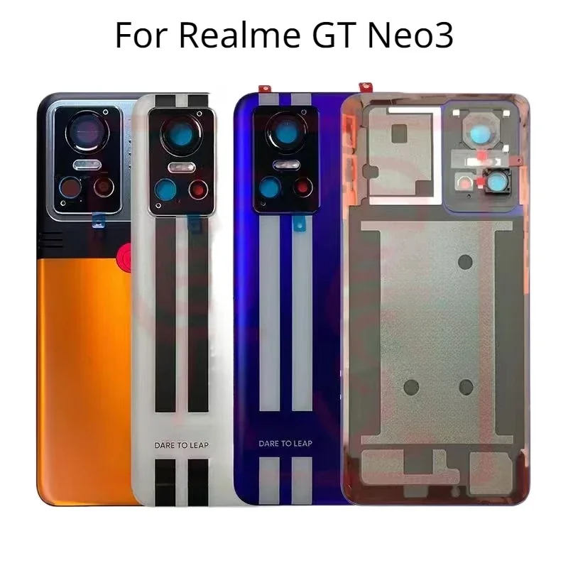 

For Realme GT Neo 3 Neo3 Middle Frame / Front LCD Bezel / Back Glass Cover Rear Battery Door Housings Case Replacement