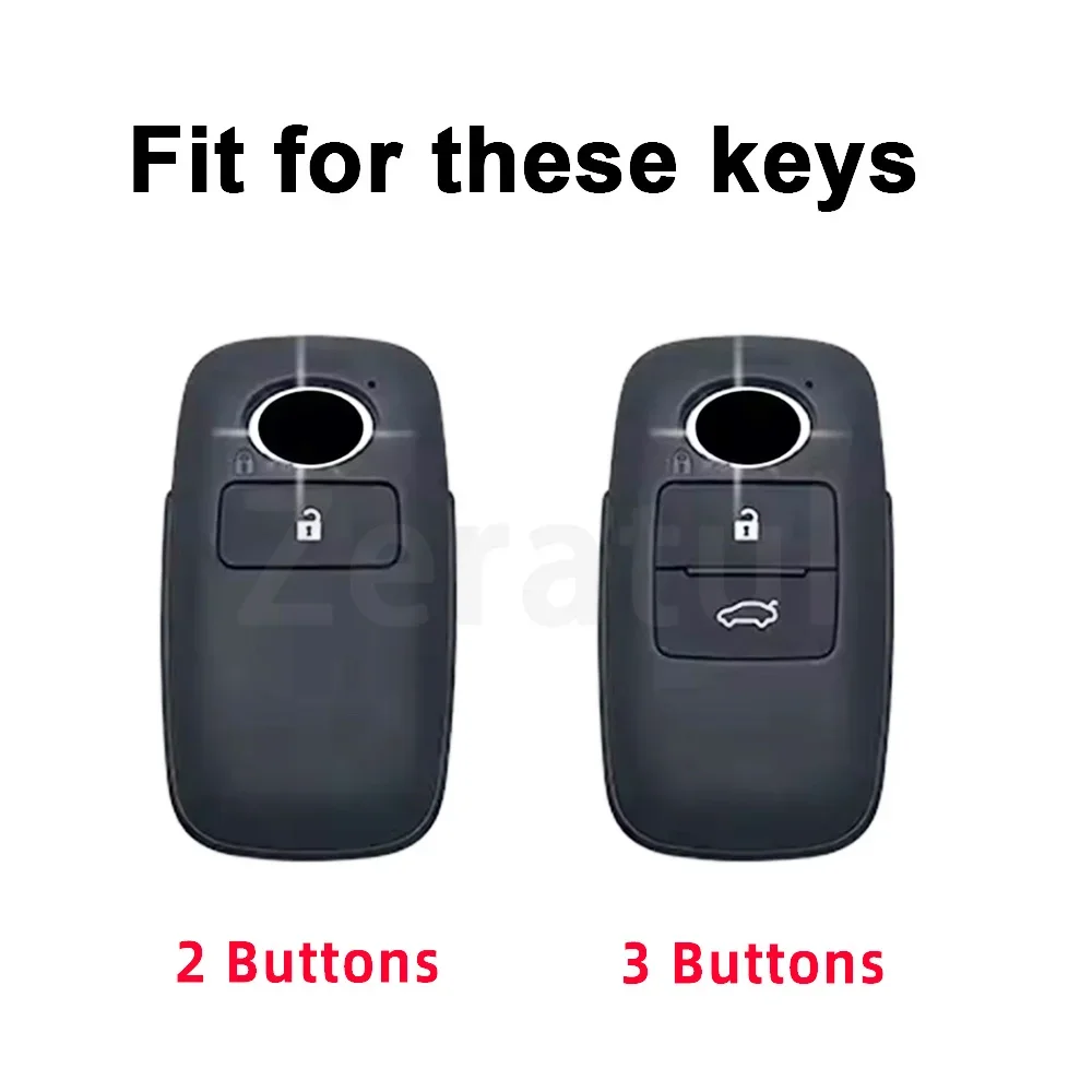2/3 Buttons TPU Car Key Case Cover Shell Fob Holder for Toyota Avanza Veloz Raize Wigo Yaris Perodua Myvi Ativa Alza Axia Cross