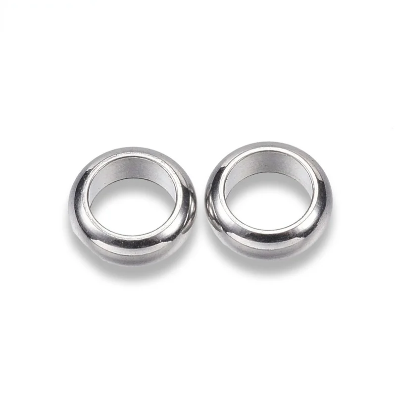 20PC-50PC 304 Stainless Steel Spacer Beads Ring Rondelle Stainless Steel Color 4~8x1.5~2mm Hole: 3~5mm