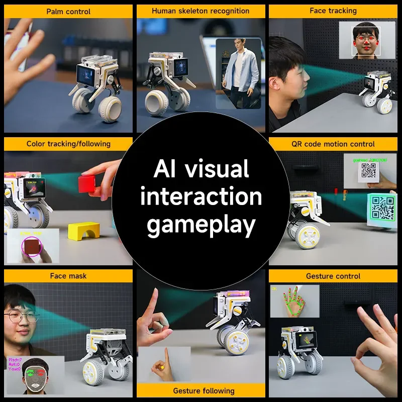 Escritório inteligente de duas rodas com pernas Robot Rider Pi baseado no módulo Raspberry Pi