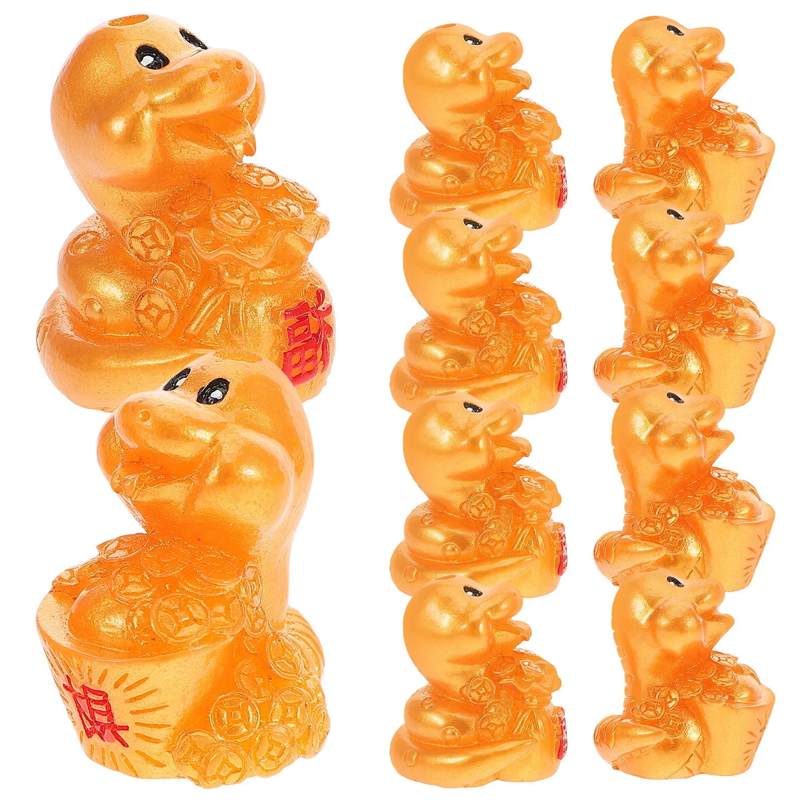 10pcs Snake Charms Resin Chinese Zodiac Pendant For Diy Keychain Hanging Decor Year Of The Snake Craft Jewelry Making