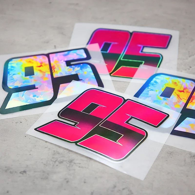 

1PC Stylish "95" Car Decals, Holographic and Gradient Styles, Perfect Accessories for Adding Personality to Your Vehicle