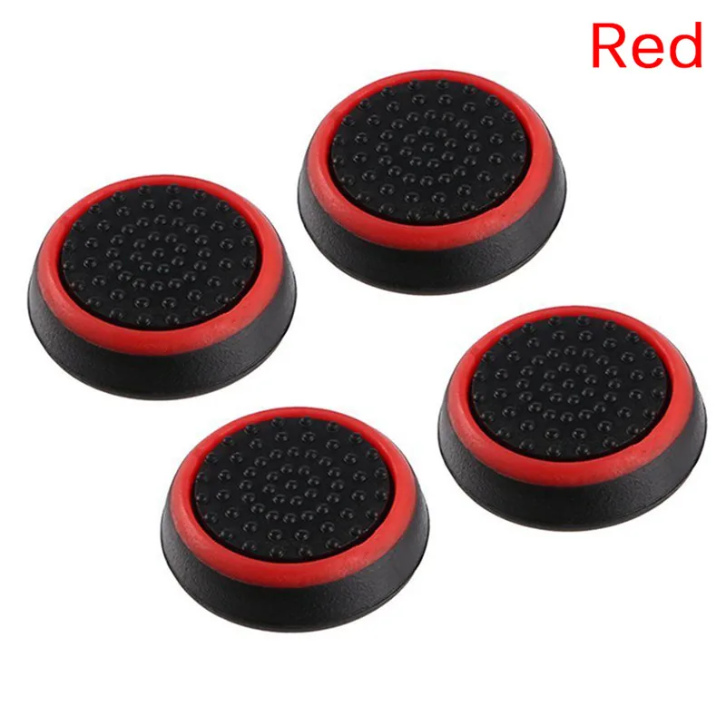 4pcs Soft Rubber Silicone Anti-Slip Thumb Grip Stick Cap Cover Case Skin for Sony Play Station 4 PS 4 PS4 Slim Pro Xbox One 360