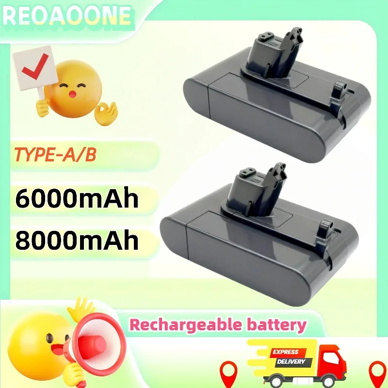 New Upgrade 21.6V Rechargeable Battery Pack for Dyson V6 V6 Animal SV09 SV10 SV11 SV12 SV13 SV14 Vacuum Cleaner Replacement