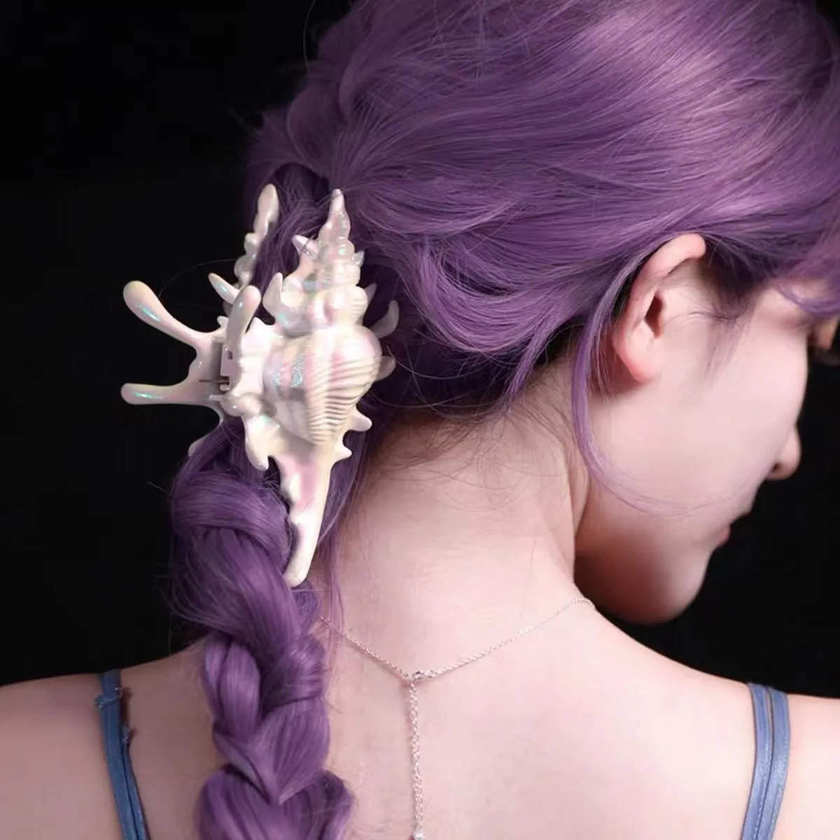 

New Marine Conch Large Hair Claw Clips Crab Barrettes Women Girls Ponytail Hair Clamps Hairpins Hair Accessories Summer Fashion