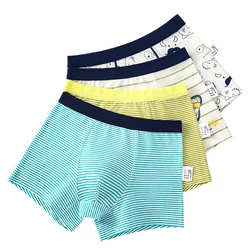 Striped Cartoon Boy Underwear Boxer Graphic Boy Cotton Underpanties Child Clothes for 3 4 6 8 10 12 14 Years Old OKU203018