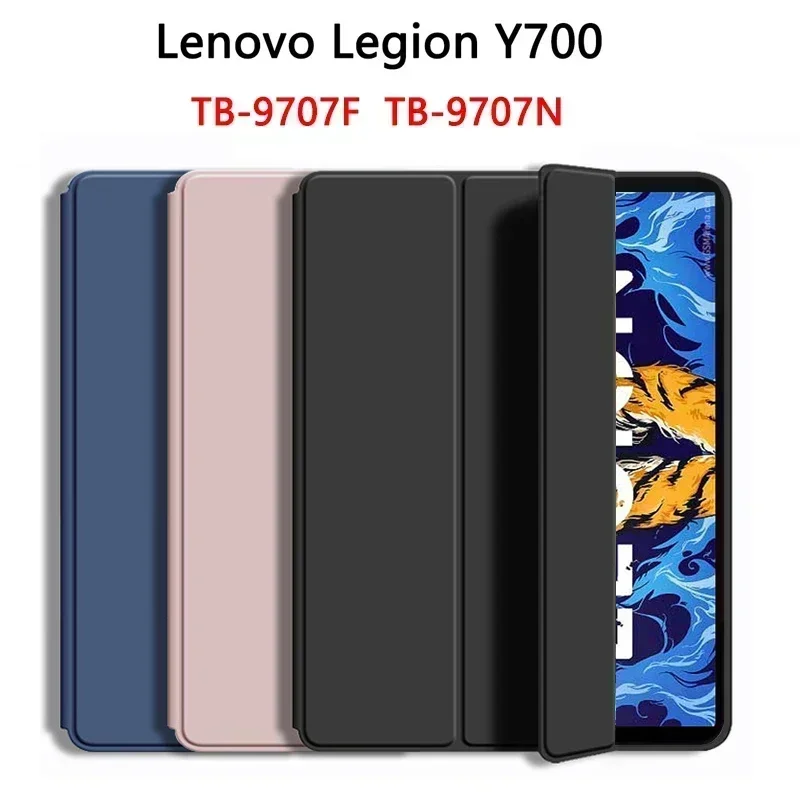 Tablet Case For Lenovo Legion Y700 8.8 2022 TB-9707F TB-9707N Flexible Soft Silicon Shell PU Leather Stand Flip Smart Cover