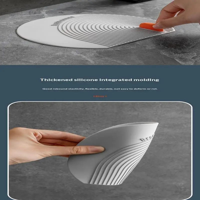 Silicone Floor Drain Cover Anti Odor Hair Catcher Reusable Anti Clogging Stopper for Bathroom Shower Sink view 3