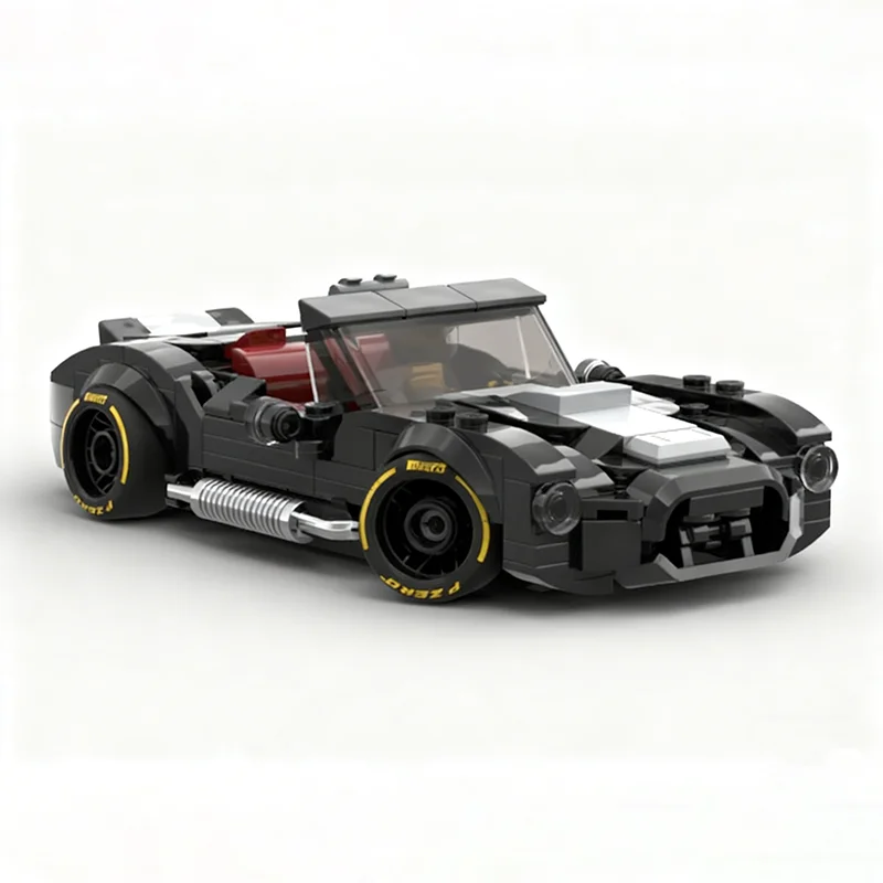 278 pièces MOC Shelby Cobra City Champions Racing Model Building Blocks, décoration d'intérieur, présentoir de bureau, accent de décoration, cadeau de bureau pour adultes