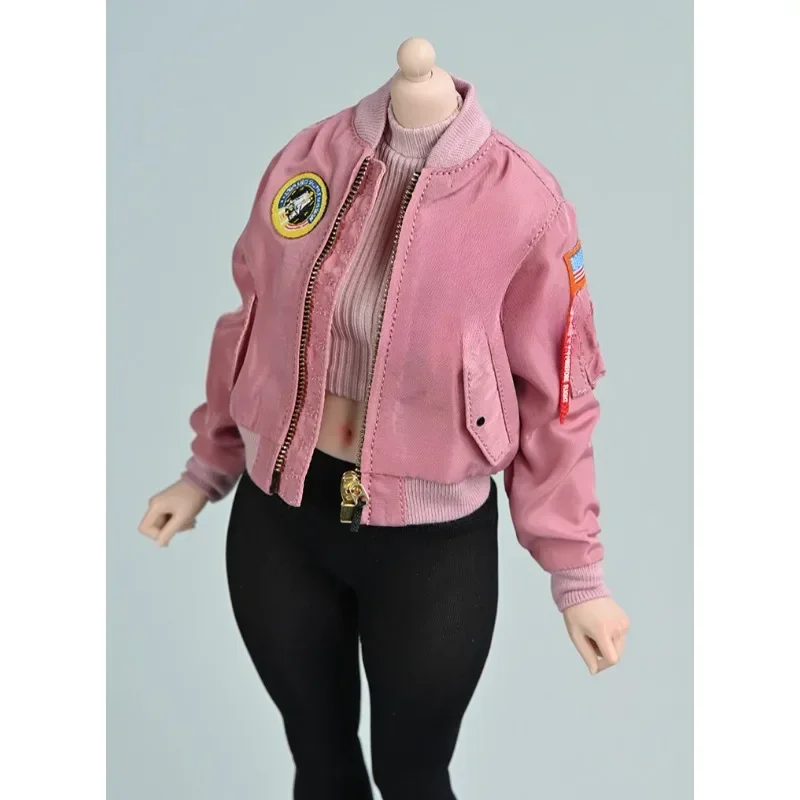 1/6 Scale Female Sports Short Style MA1 Flight Jacket for 12inch Action Figures TBL PH Body Doll Accessories