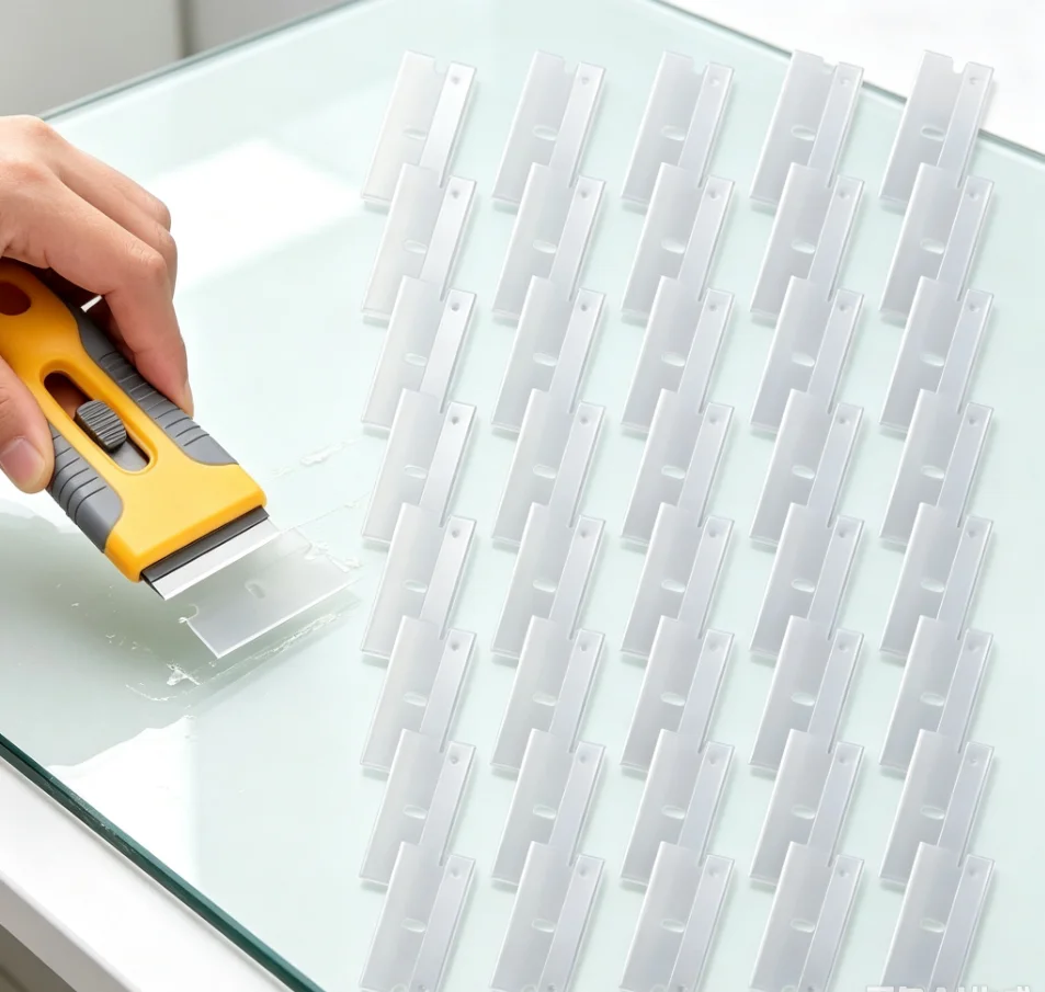 Car Paint Decals Scraper Razor Blades Glass Glue Sticker Remover Replacement Blades Carbon Steel Blade Car Tinting Tool ﻿