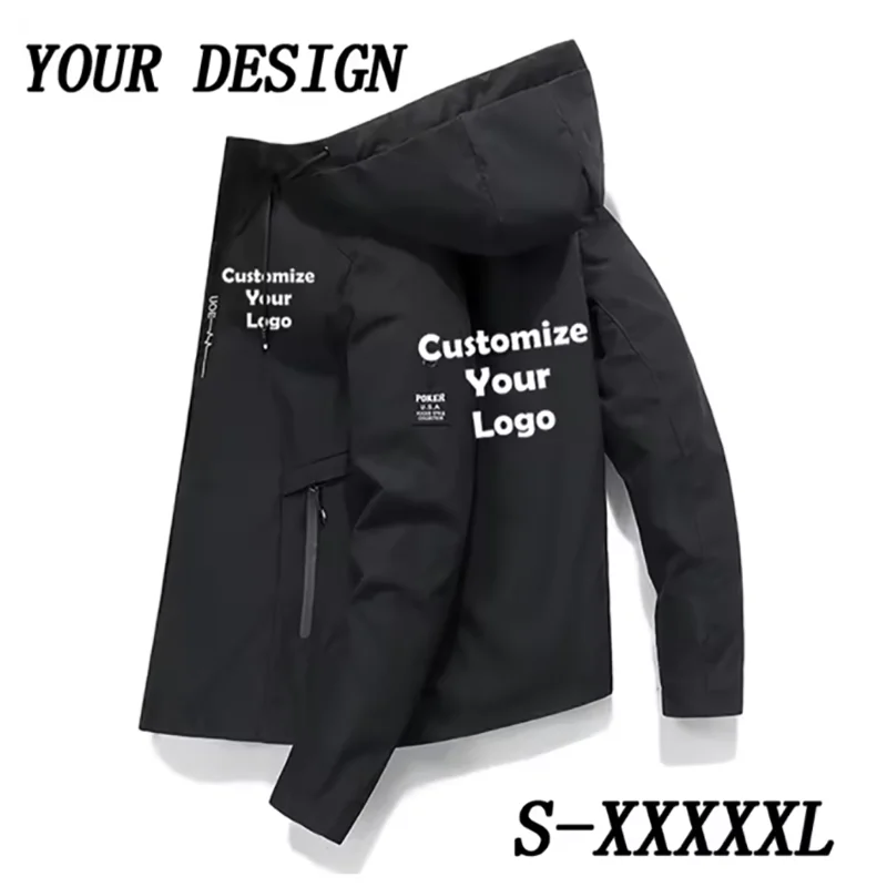 Customized New Fashion Men's Zipper Jacket and Coat Jacket and Outdoor Loading Casual Clothing Street Clothing