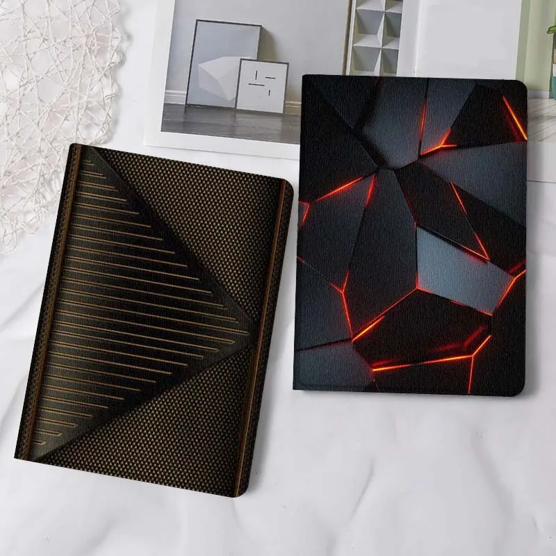 

Carbon Fiber Cool Luxury For iPad Pro Air Mini 2 3 4 5 6 7 6th 7th 10th 11th 10.2 9.7 10.5 11 Foldable Tablet Case Gift