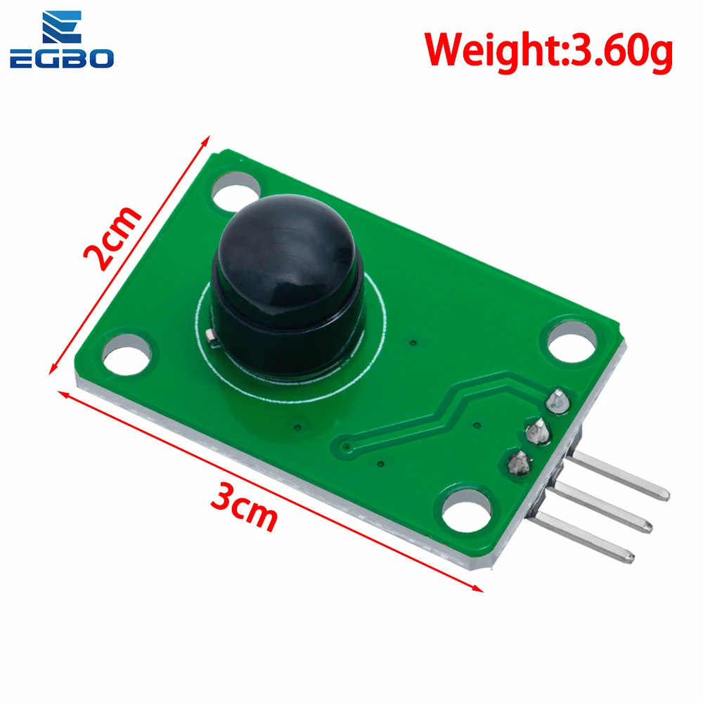 EGBO Pyroelectric Infrared Sensor for Arduino MCU Board Module, Human Body Detecting, PIR Motion Sensor, 120 Degree