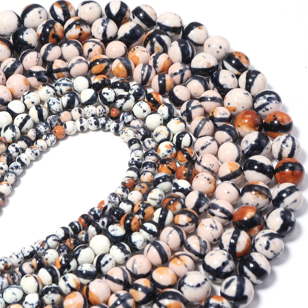 4 6 8 10 มม.สีส้มสีขาวสีดำสีสั - Jewelry Making Gemstones บทวิจารณ์และราคา