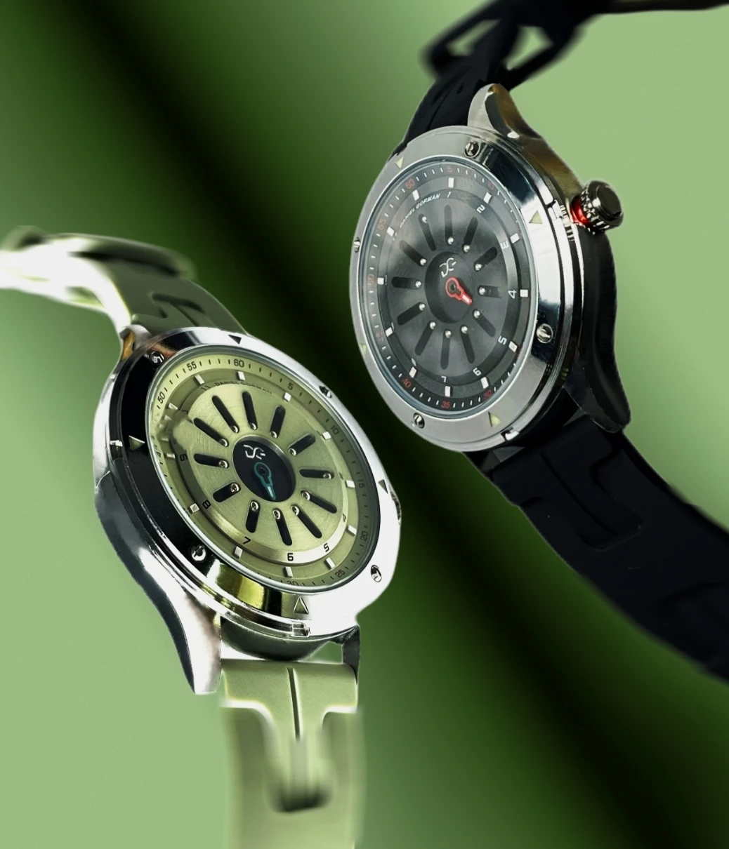 Gorman Uhr Magnetische Quarzuhr Japanisches VX32E Uhrwerk Mineralglas Silikonarmband Schwarz Champagner Gold Grünes Zifferblatt 2026 Orbit