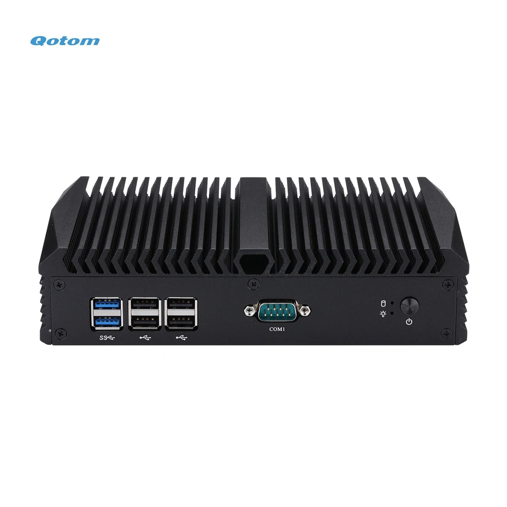 Qotom 7th Gen Fanless Mini Pc Core I5 7200U DDR4 Faster Desktops Mini Industrial Computer With HD VGA
