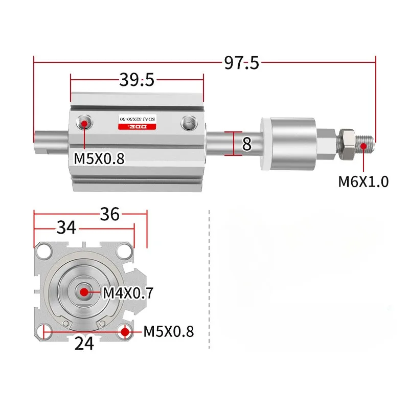 

Adjustable stroke 32 cylinder thin mini pneumatic complete collection