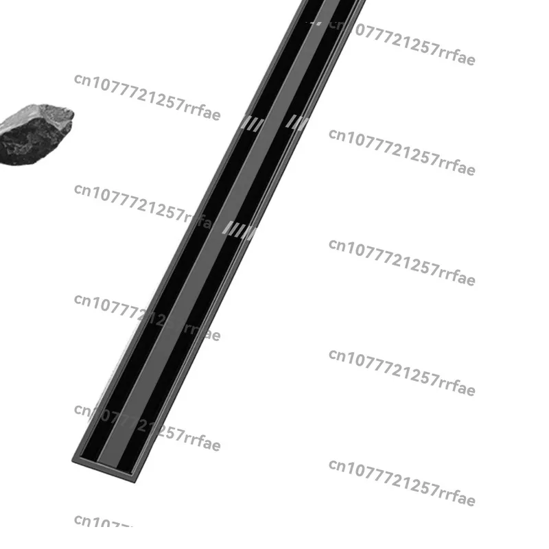 

304 stainless steel matte black floor drain channel floor ultra-thin linear shower drain for deodorant bathroom construction