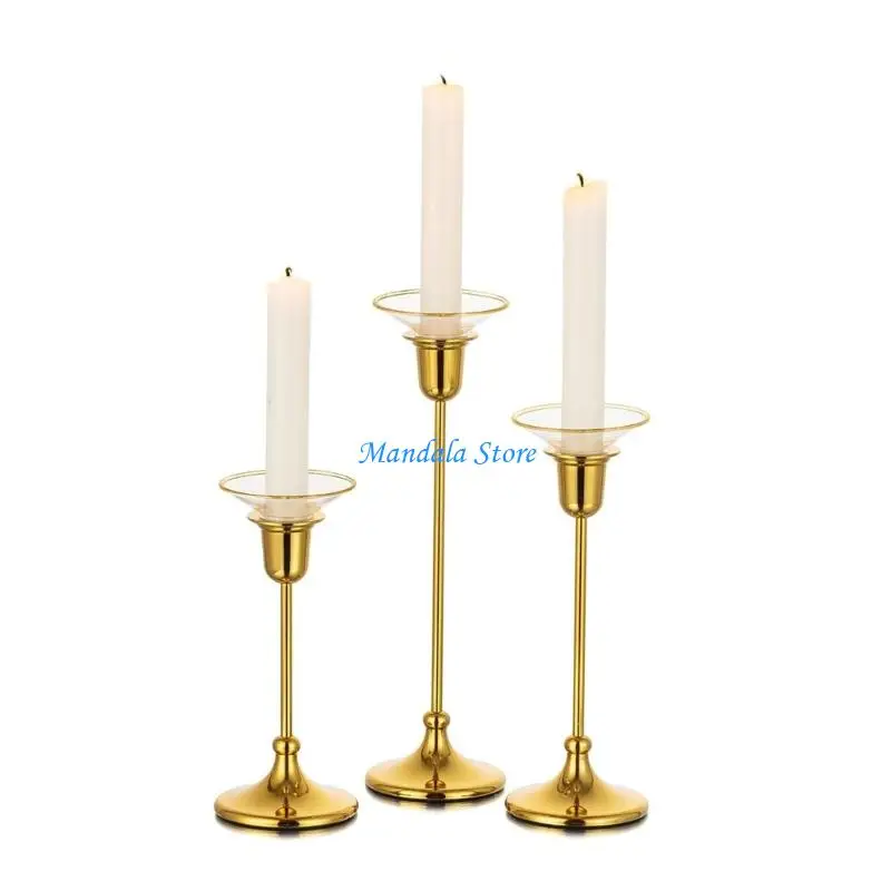 U2JC 6 Piece Glass Bobeches For Tapered Candlestick Holders To Prevent Wax Drips