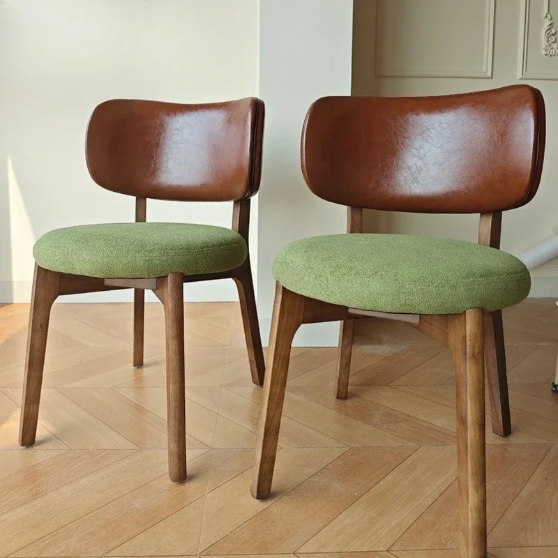 Dining table and chairs, stool combination backrest chair