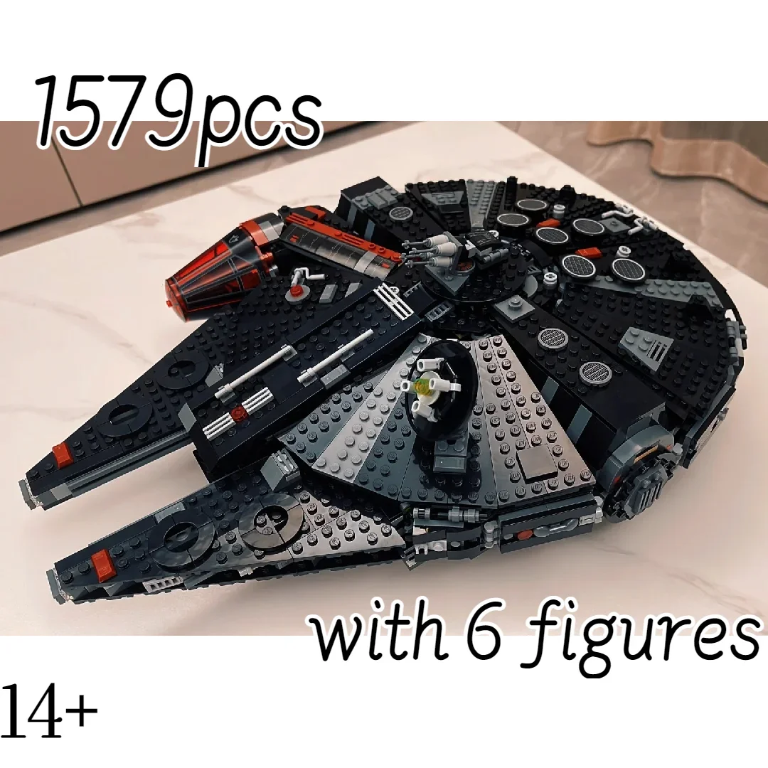 

2025 NEW Falcon Compatible 75389 Millennium The Dark Spaceship Bricks Building Block for Boys Gift for Kids Model for Adults
