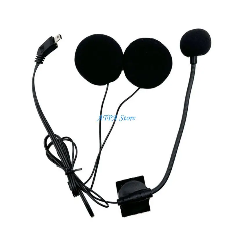 

U13C Motorcycle Intercom Earpiece Speaker Half-Face Helmets Earphones Speaker Windproof Noise-Canceling Mouthpiece Mic