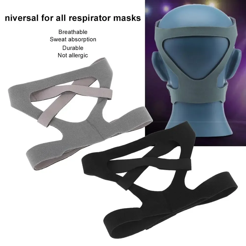 2pcs Elastic Anti-snoring Headband Washable Respirator CPAP Masks Head Belts Breathable Universal Medical Nasal Face Mask Straps