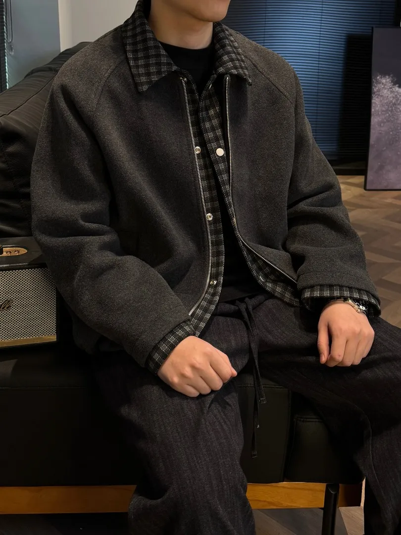 معطف شتوي للرجال من الصوف والقطن الأمريكي من Jaet Cool Haome Thiened مصنوع من ألياف البوليستر الطويلة Sve