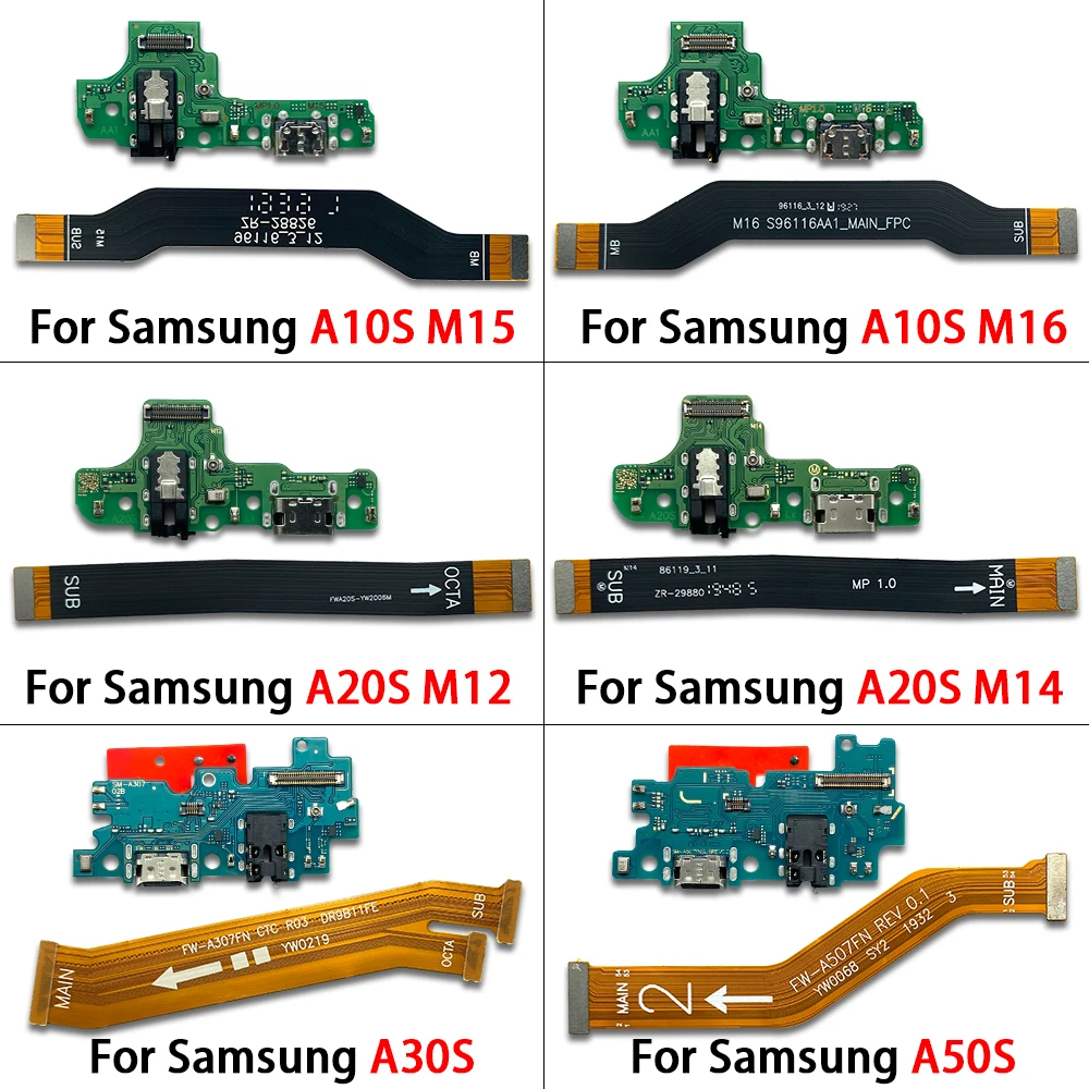 USB Charging Port Charger Board Connector Board Main Motherboard Flex Cable Part For Samsung A10s A20S A30S A50S A10 A20 A30 A50