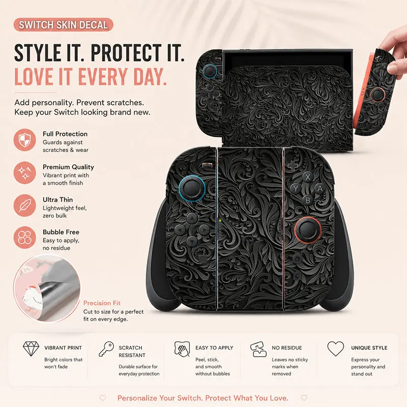 Creative pattern SWITCH game console protective film, with natural touch and comfortable feel, featuring personalized designs
