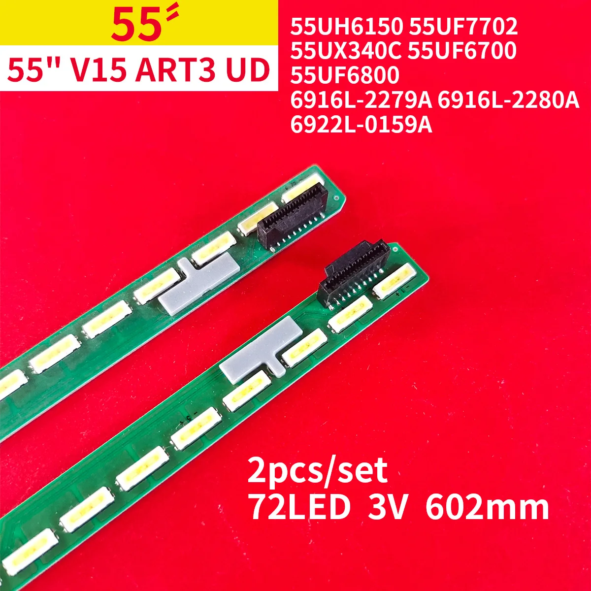 2Pcs/1Set LED Backlight Strip 72 Lamps 3V for 55UX340C-UF 55UF6800-CA 55UF6700-CA 55