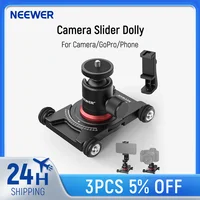 NEEWER-plataforma rodante para cámara con cabezal de bola y abrazadera para teléfono, tabla con 4 ruedas, patinador Manual con Panorama de 360 °