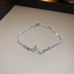 Colore argento pieno di braccialetti a farfalla con strass per le donne 2023 Trend Design regolabile gioielli di compleanno per matrimoni