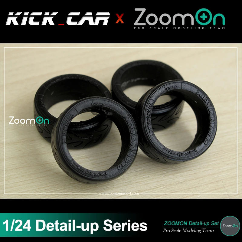 

ZoomOn ZR014 14-15 A050 Tyre Set Detail-up Modified Parts For Assembled Model Hobbyist Gift for Professional Adults