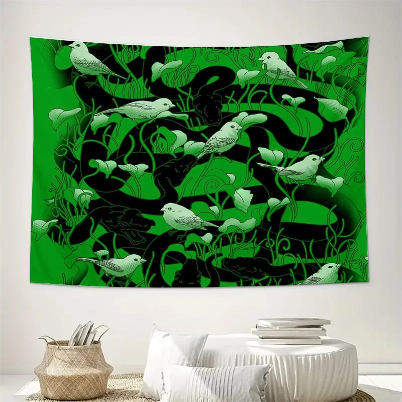 unframed Nature Forest Tapestry Vintage Botanical Wall Hanging Greenery Home Decor Room Divider Backdrop Photography Prop Aesthe