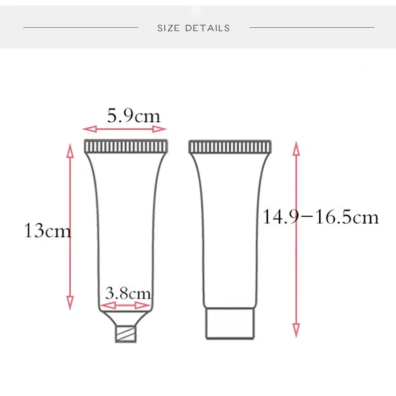 100ml White Plastic Squeeze Tube 100g Cosmetic Container Refillable Cleanser Lotion Cream Soft Bottle Empty Travel Packaging